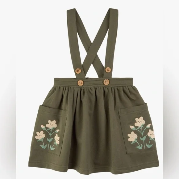 NWT MAINIO Green GOTS Organic 100% Cotton Alpine Skirt Y5/6 - Picture 2 of 14